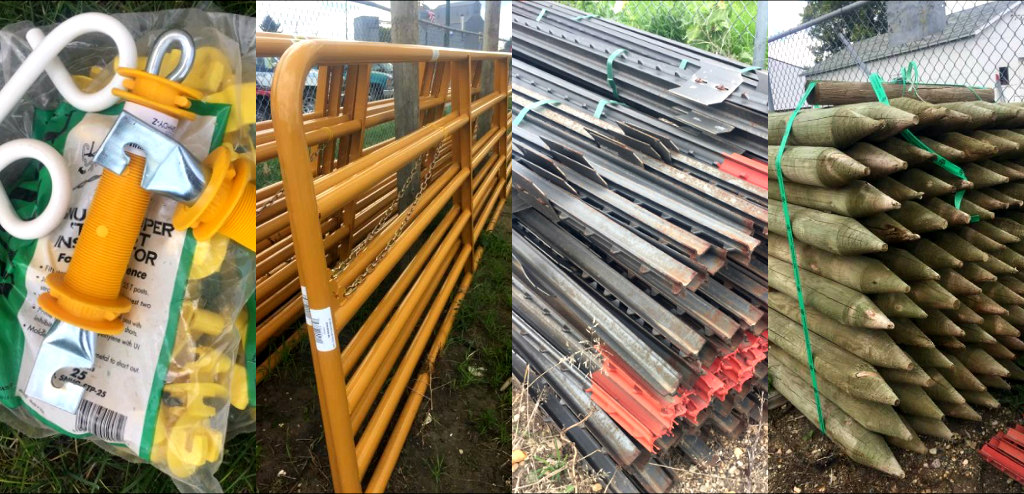 Side-by-side of fencing equipment